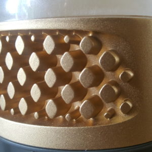Zoom sur dissipateur aluminium bronze lampe Bulbee